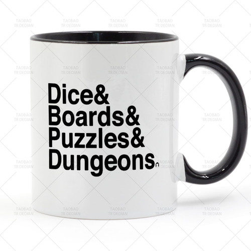 Dice, Boards, Puzzles, and Dungeons 陶瓷马克杯