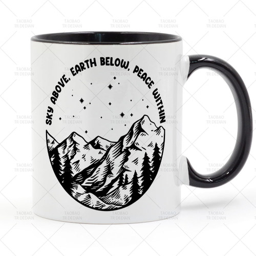 Sky Above Earth Below Peace Within 地球上的星空 陶瓷马克杯