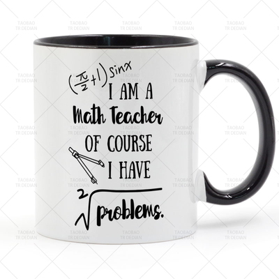 I'm a math teacher 数学老师 马克杯 咖啡陶瓷喝水杯子