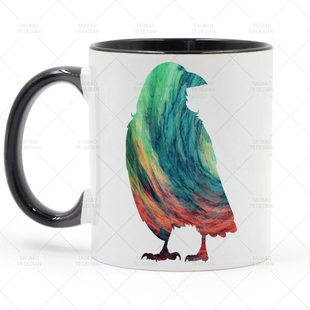 生化奇兵 乌鸦 BioShock Infinite 彩色轮廓 陶瓷马克杯子