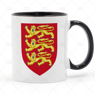 England 英格兰盾徽纹章 十字军之王CK3马克杯 咖啡陶瓷喝水杯