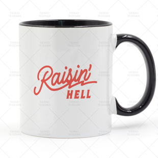 Raisin' Hell 美国南部乡村幽默短语 马克杯 咖啡陶瓷喝水杯