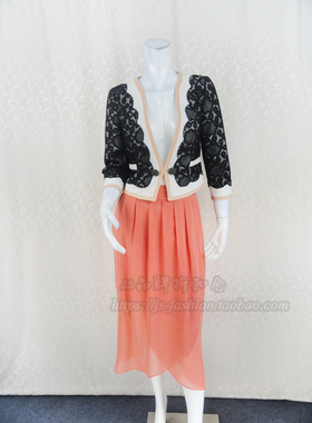 79元赚人气! C*F 绣花镶边百搭小香风长袖女春秋短外套7225XA507