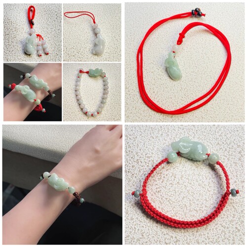 隆慈缘A货冰糯翡翠生肖牛吊坠