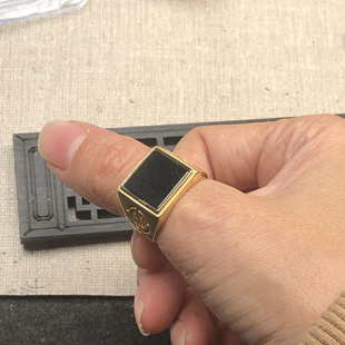 翡翠Ａ货源头直发墨翠戒指18mm17号活口戒指男士玉扳指马安戒指