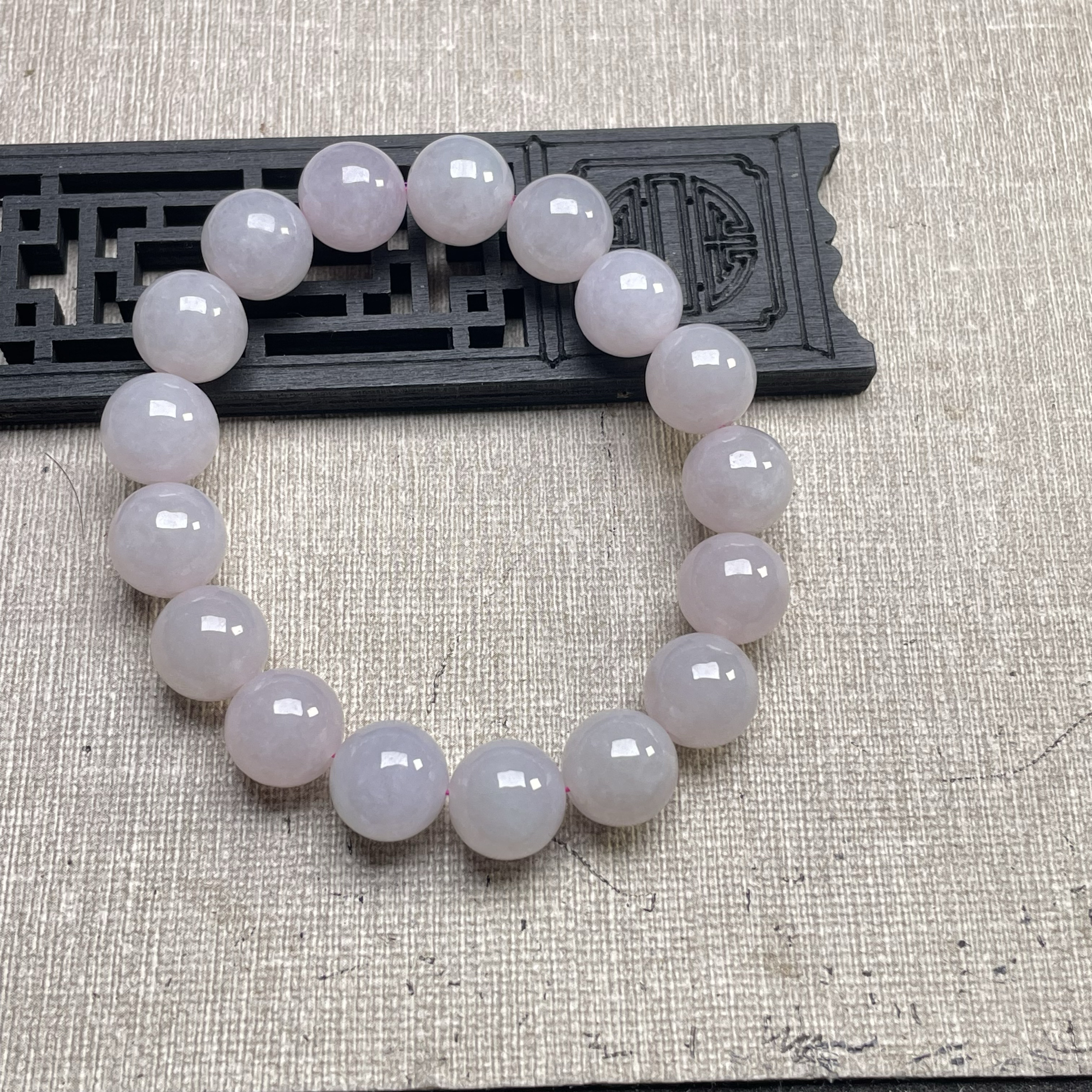 隆慈缘原矿翡翠源头直发A货翡翠冰种紫罗兰12mm手串