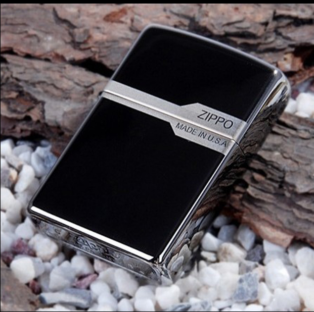 zippo打火机 黑冰zppo正品 美国原装镀钛 打火机zippo正版送礼盒