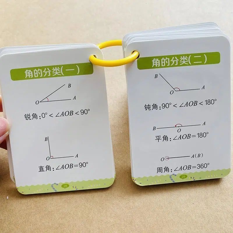 【开学常备】小学1-6年级数学公式大全卡片数学基础计算公式卡