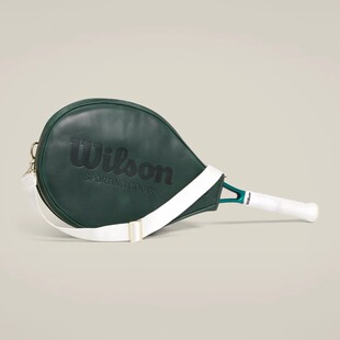 代购Wilson Retro Leather威尔胜网球包复古绿色皮革托特包手提