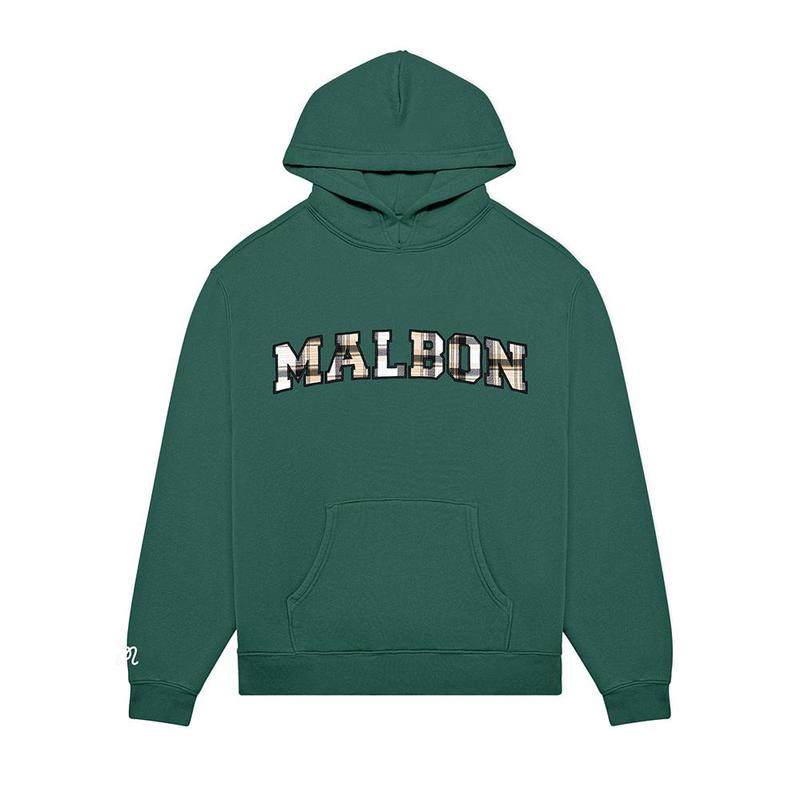 代购MALBON GOLF男士连帽卫衣保暖设计宽松版型前袋口袋抽绳帽兜