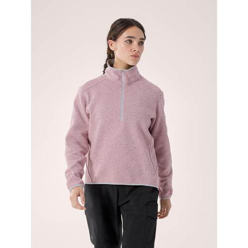 代购ARCTERYX始祖鸟女士抓绒衣保暖透气舒适户外上衣半拉链