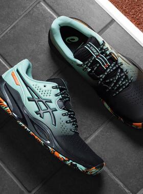 代购ASICS Gel-Challenger 15 LE Padel亚瑟士蓝黑渐变实战网球鞋