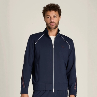 代购wilson Culver Track威尔胜男士网球服藏青色经典运动夹克
