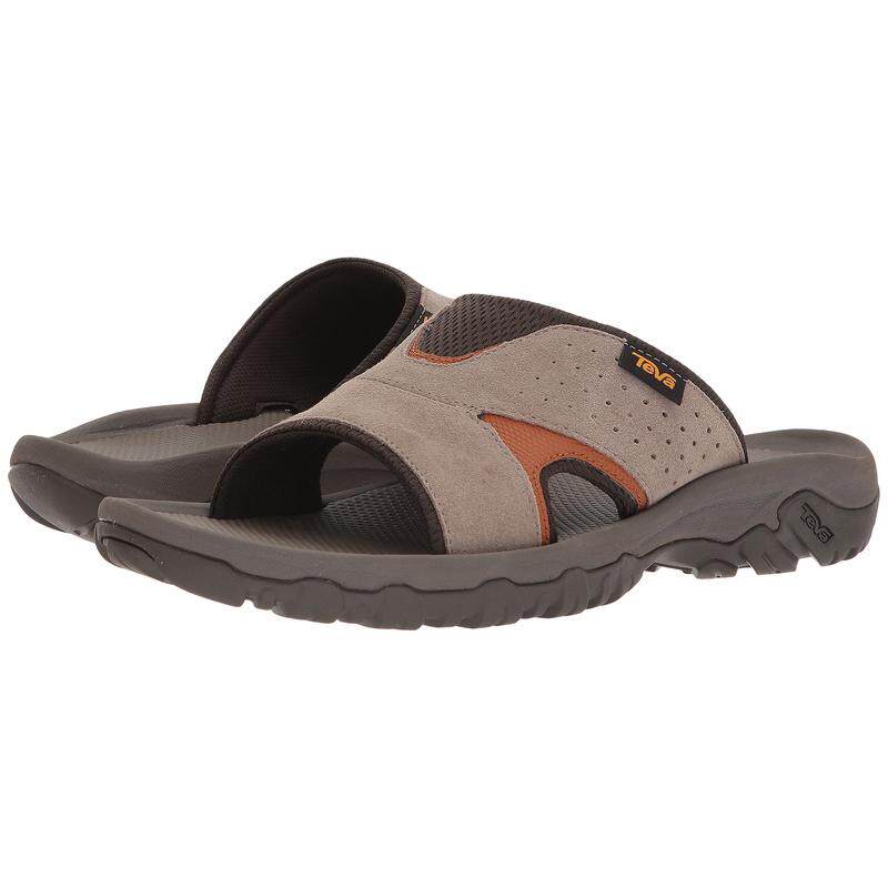 代购Teva太哇男士拖鞋透气吸汗缓震麂皮网布圆头平跟户外