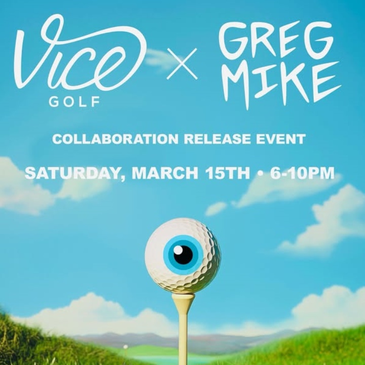Vice Pro Greg Mike 联名限定款高尔夫球 三层球 时尚大眼睛印花