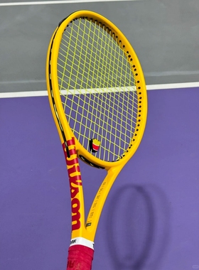 代购WILSON威尔胜定制球拍哑光黄色专业比赛训练网球拍印花刻字