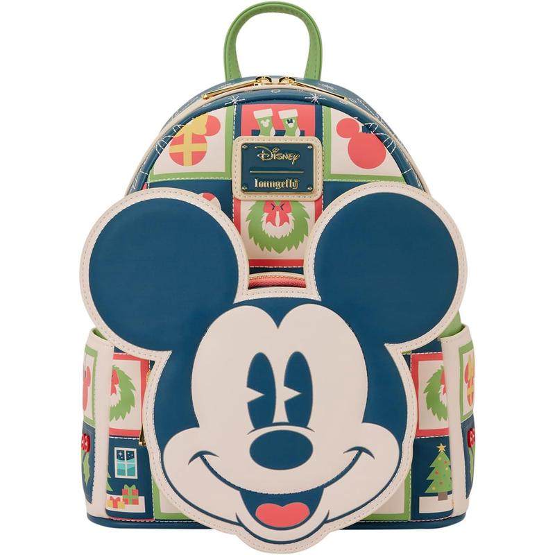 代购Loungefly男女迪士尼双肩包节日装饰多口袋设计可调节肩带,箱包皮具/热销女包/男包,双肩背包,淘宝优惠券,粉丝福利购,淘宝优惠卷