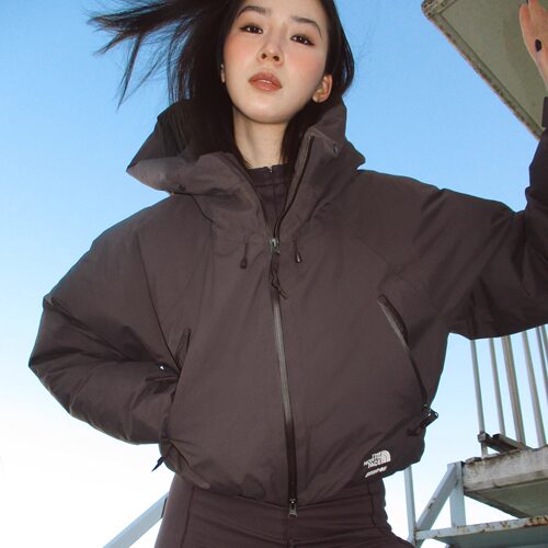 代购The North Face X SKIMS北面卡戴珊联名羽绒服保暖冲锋衣短款