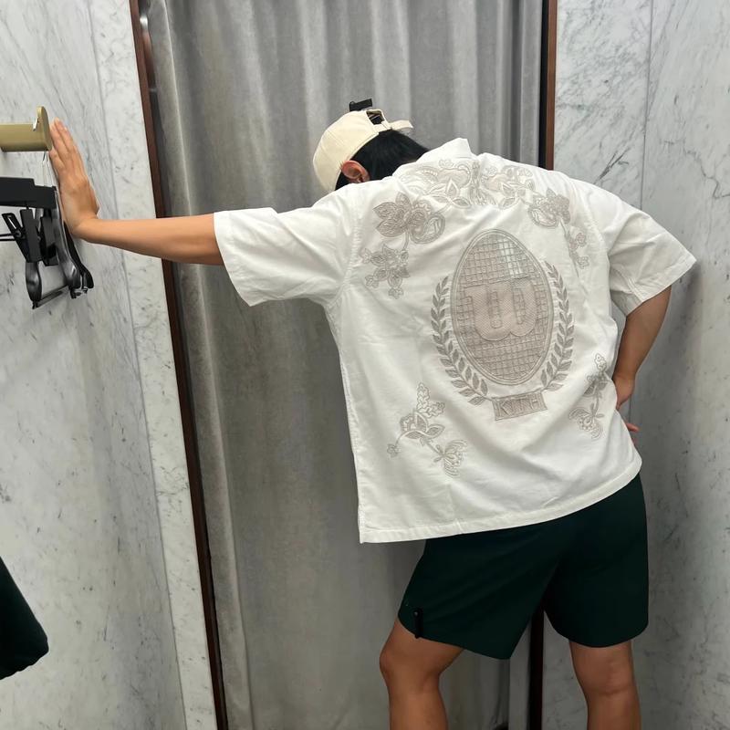 Kith for Wilson刺绣网眼 Reade 衬衫轻薄舒适polo开衫老钱风男装