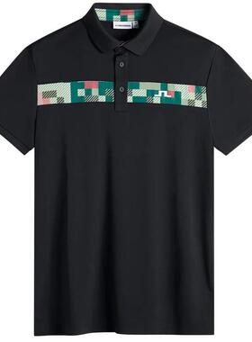 代购JLindeberg金林德伯格男士POLO吸汗速干修身短袖高尔夫