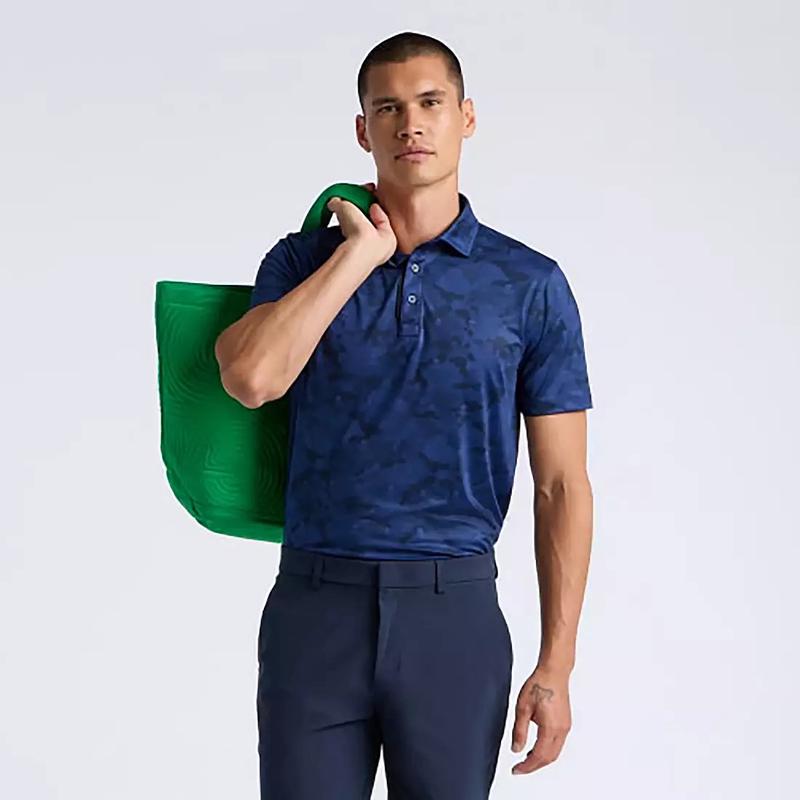 代购G/FORE 男士骷髅迷彩 Tech Jersey 科技弹力高尔夫短袖Polo衫