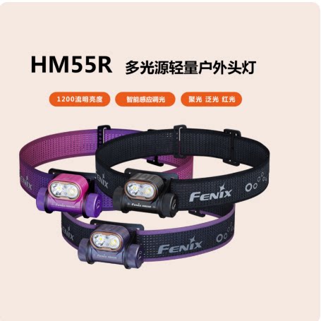 Fenix菲尼克斯HM55R头戴式强光充电感应超长续航户外夜跑钓鱼头灯