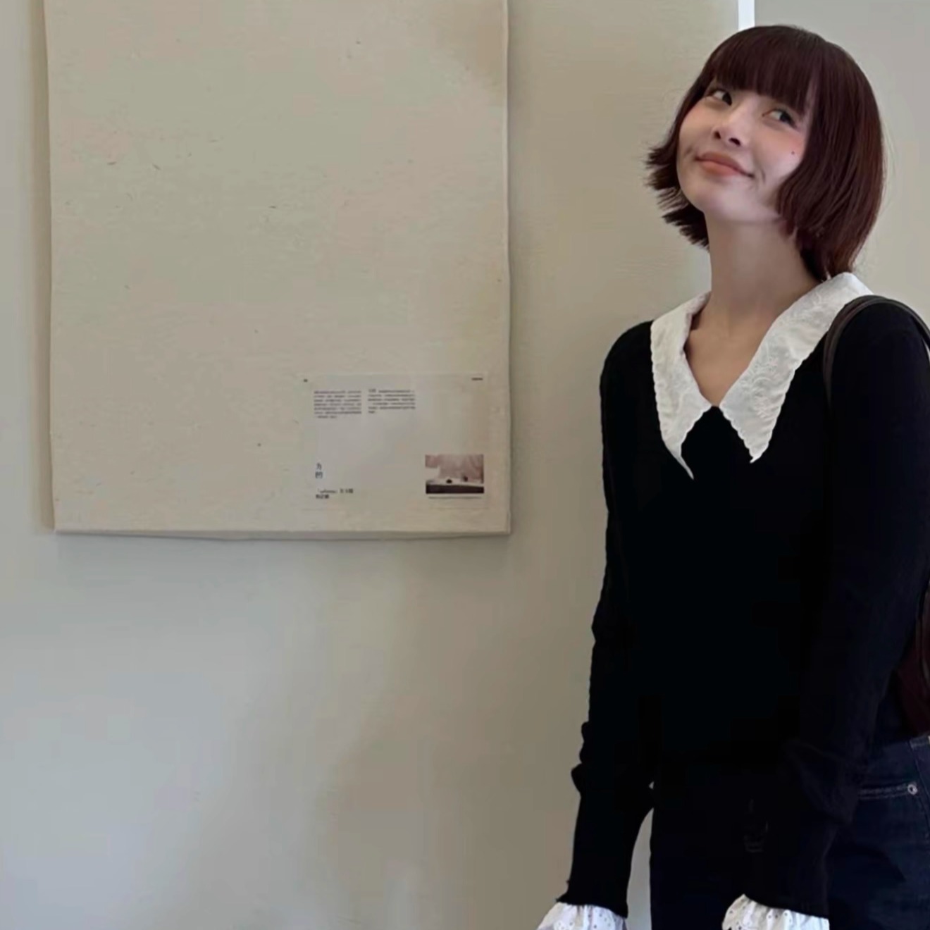 黄金配比羊绒羊毛法式花边针织衫