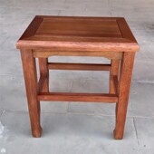 高脚凳子全实木原木无漆木蜡油中式 榫卯整装 家用矮凳快餐方凳工厂