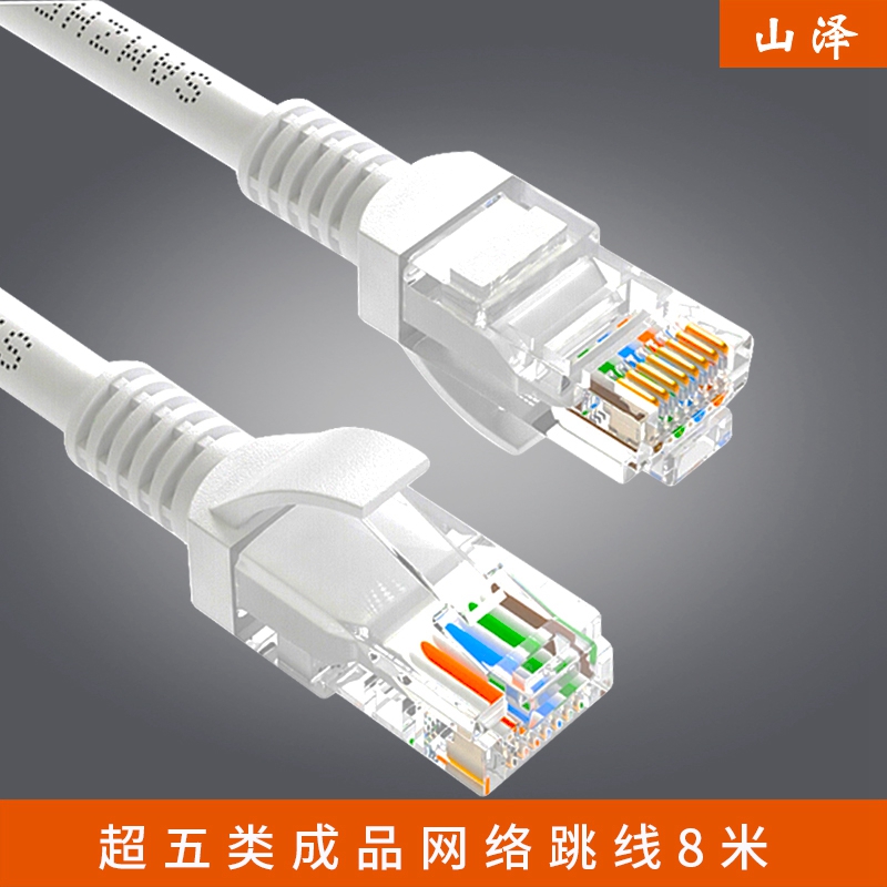 山泽(SAMZHE)ZW-08 超五类CAT5e类网线 网络跳线 成品网线 8米