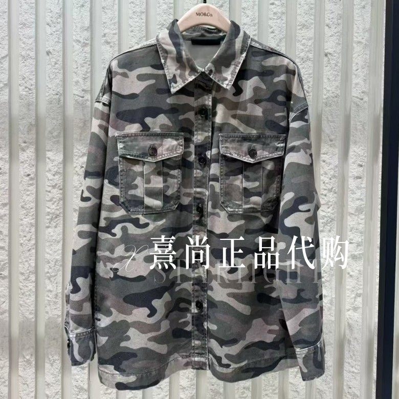 6折MBF2JKT015原1899 三皇冠专柜正品26夏4A迷彩烫钻工装牛仔夹克