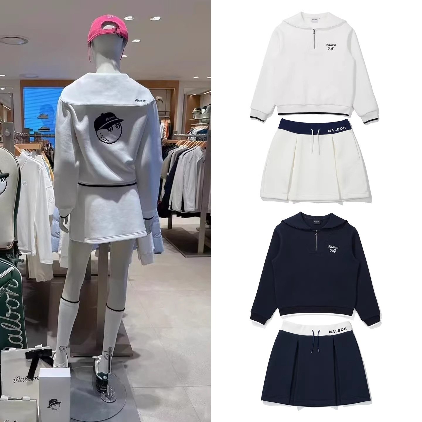 Eagle Vogue户外运动休闲套装半拉链长袖卫衣松紧腰短裙套装女,男装,秀禾服,淘宝优惠券,粉丝福利购,淘宝优惠卷