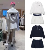 Eagle 女 卫衣松紧腰短裙套装 Vogue户外运动休闲套装 半拉链长袖