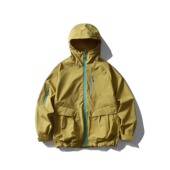 Eagle Vogue山系户外撞色宽松防风防水徒步运动连帽冲锋夹克