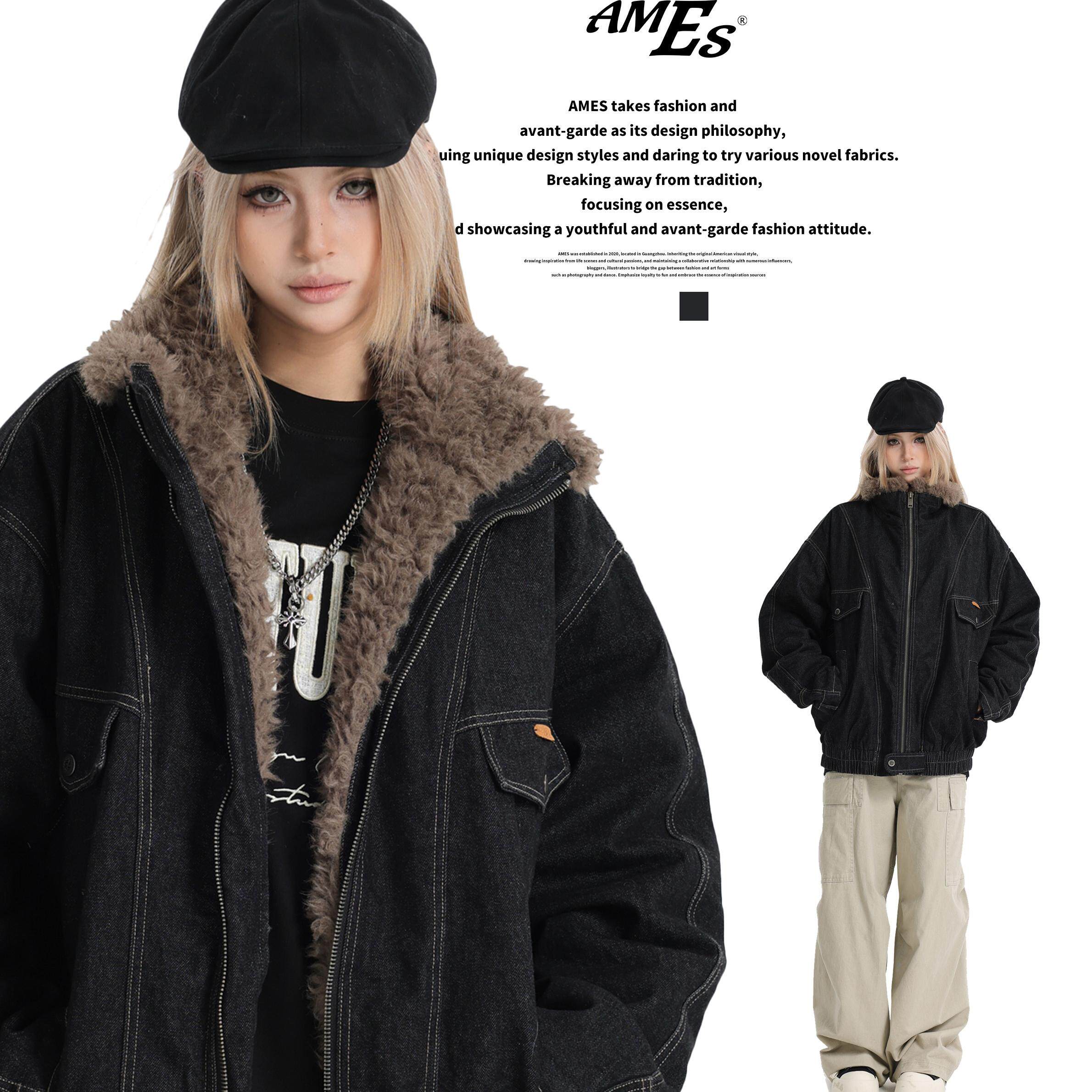 AMES底特律座山雕牛仔棉服