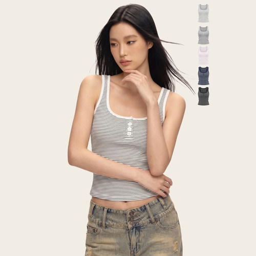Ames【经典细条纹吊带美背】