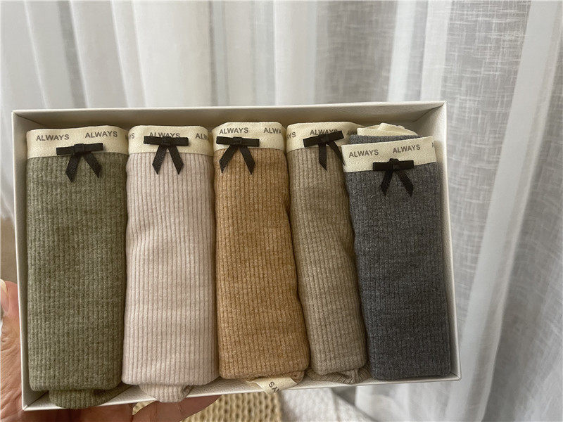 怡婉妮6406秋冬螺纹五条盒装中腰短裤磨毛自发热棉质舒适弹力内裤,女士内衣/男士内衣/家居服,女三角裤,淘宝优惠券,粉丝福利购,淘宝优惠卷