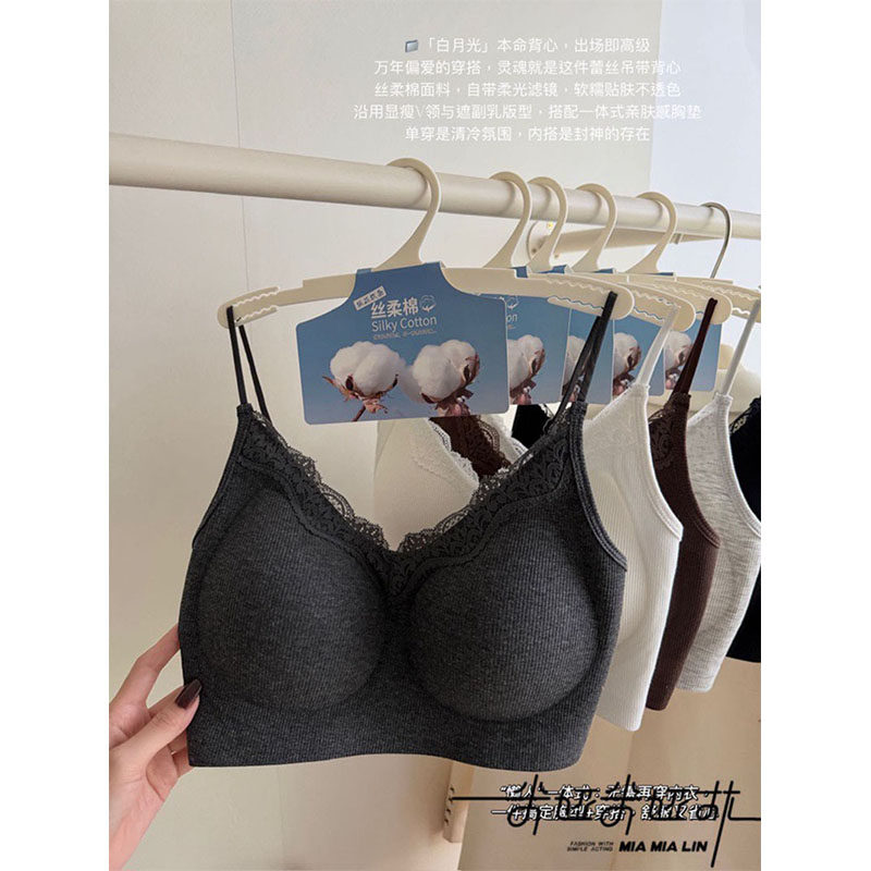 新品螺纹无痕美背内衣女蕾丝花边V领抹胸聚拢文胸罩外穿吊带背心,女士内衣/男士内衣/家居服,抹胸,淘宝优惠券,粉丝福利购,淘宝优惠卷