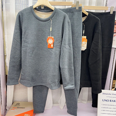 加厚加绒打底修身发热秋衣秋裤潮