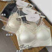 古妃美背果冻条软支撑镂空内衣凉感缎面聚拢法式 抹胸聚拢吊带文胸