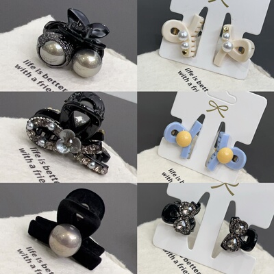 L7小对抓时尚简约蝴蝶结小号对抓夹刘海夹侧边夹碎发夹发卡发饰