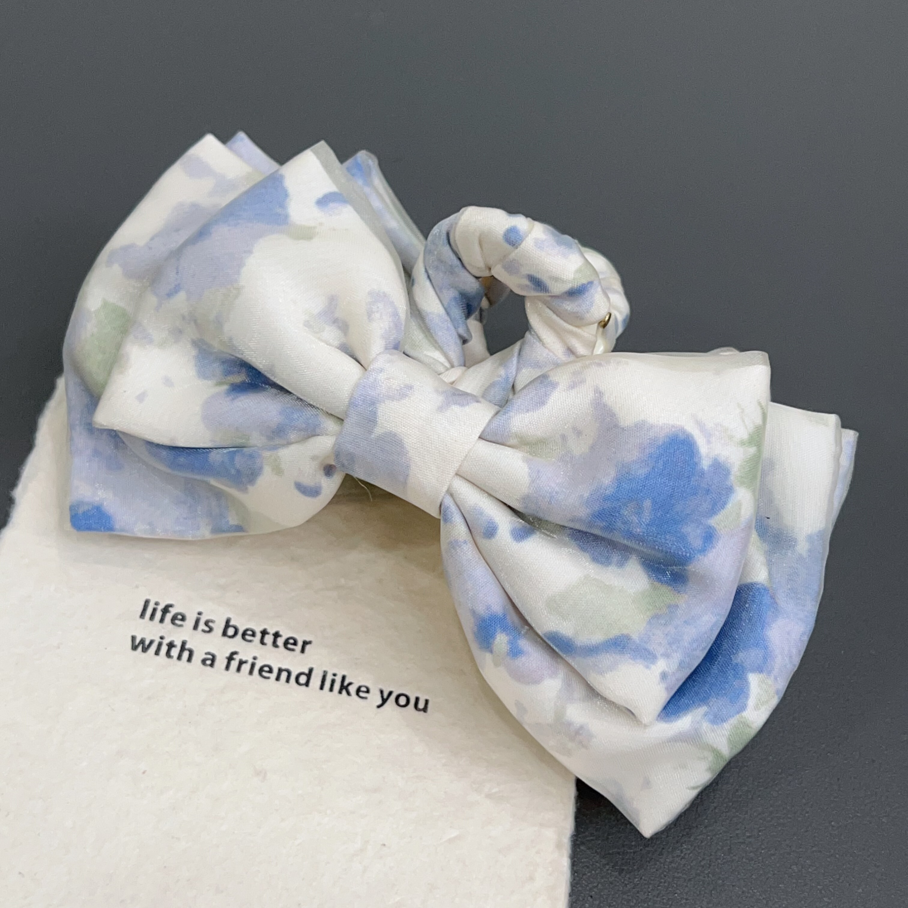 L11 浪漫法式晕染风温柔系花朵蓝色抓夹发夹发饰头饰鲨鱼夹