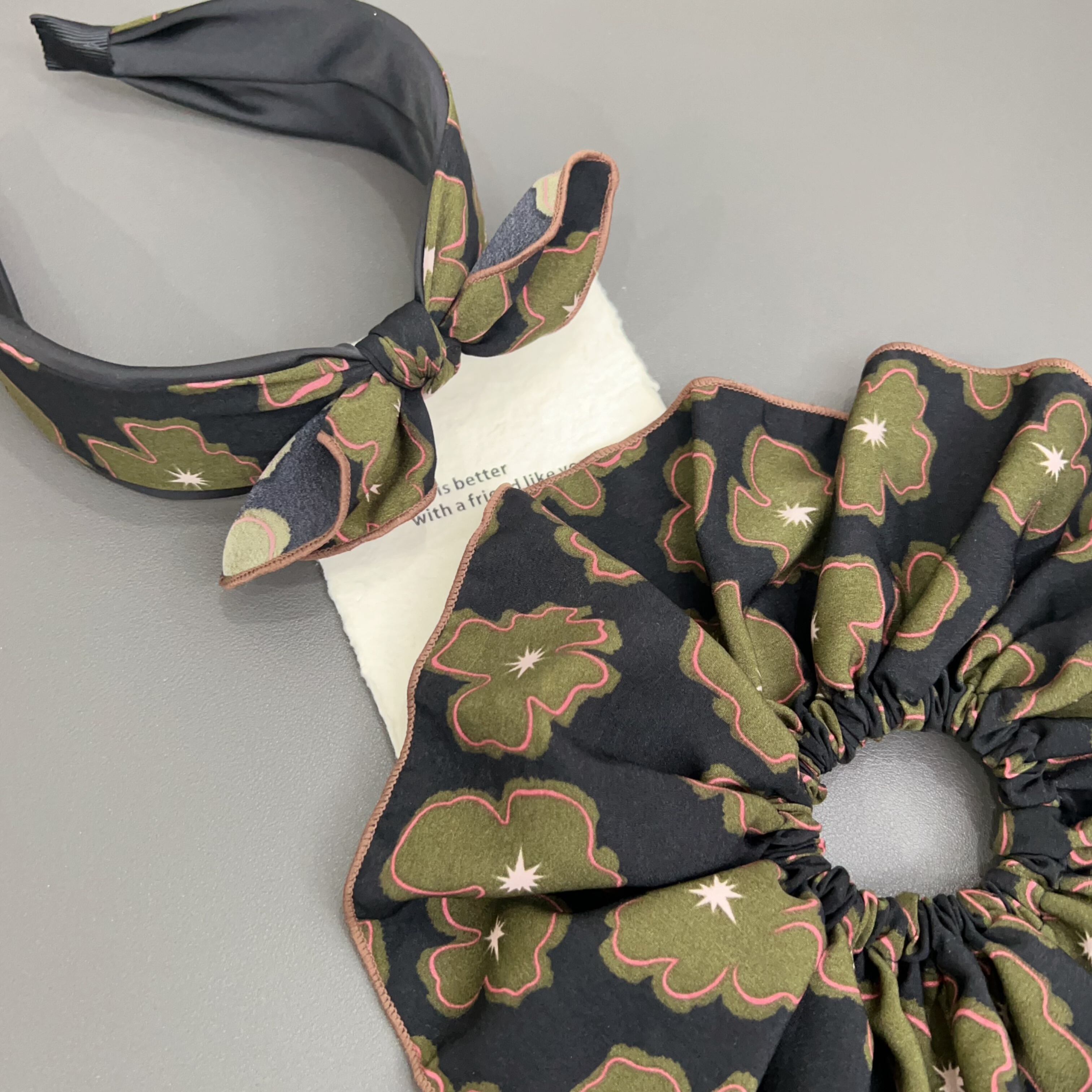 F5CL16复古文艺大花朵超大发圈气质感大肠圈发箍头箍发卡发饰头饰