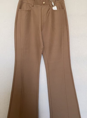 phisofa专柜正品25秋冬新款女士加厚喇叭裤高腰显瘦长裤ELC249300