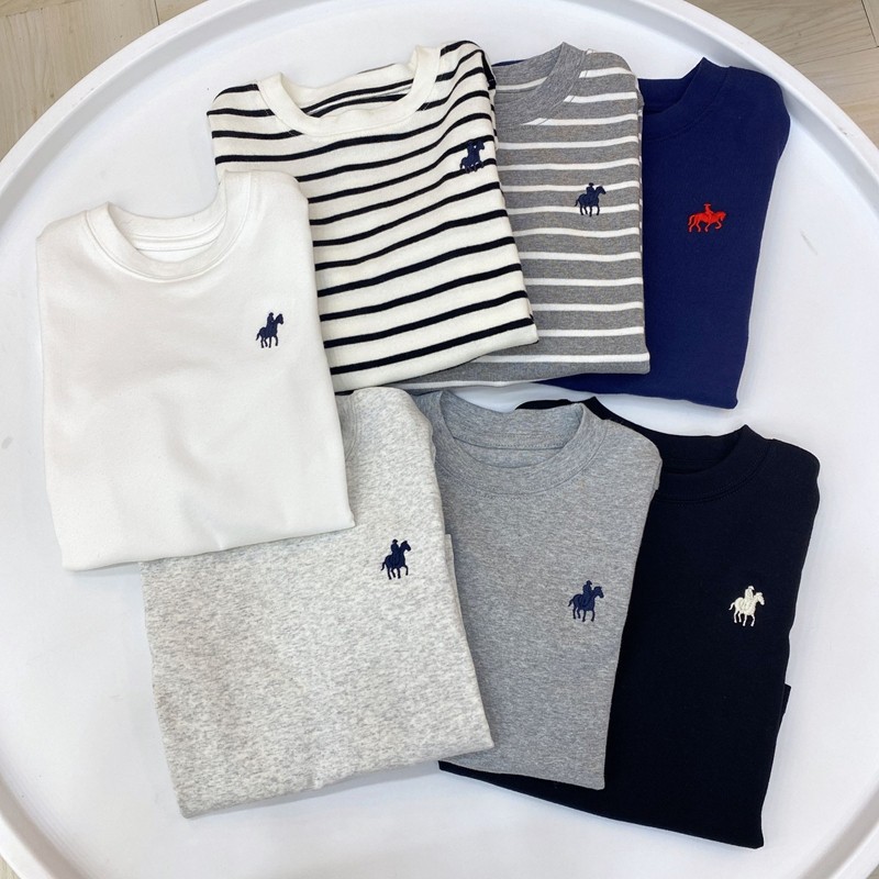 新款秋冬季中大童圆领长袖T恤男女童宝休闲中大童内搭打底衫86101