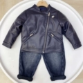 Navy Blue + Thick Velvet Blue Gray Jeans