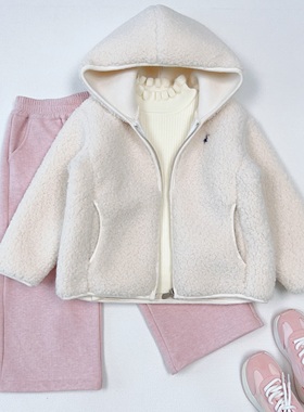 冬季中大童连帽拉链外套加绒加厚款保暖舒适简单儿童百搭73431