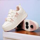 隐形四轮可收缩飞行儿童暴走轮滑鞋 新款 子刹车 2026春季 女童暴走鞋