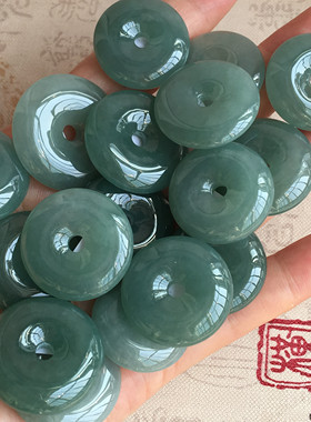 正品缅甸天然翡翠a货玉钱翡翠A货