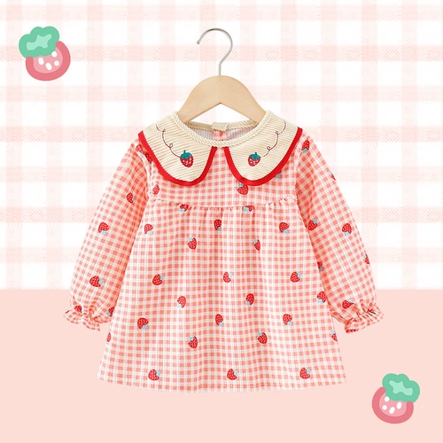 Демисезонный нагрудник для девочек, водонепроницаемый детский фартук для еды, юбка, анти-грязь, сзади на завязках