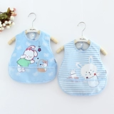 Детская майка топ, детский летний тонкий нагрудник без рукавов, водонепроницаемый фартук, юбка на девочку, с карманом, сзади на завязках